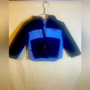 Lands end medium boys 5-6 Winter Hooded jacket Blue